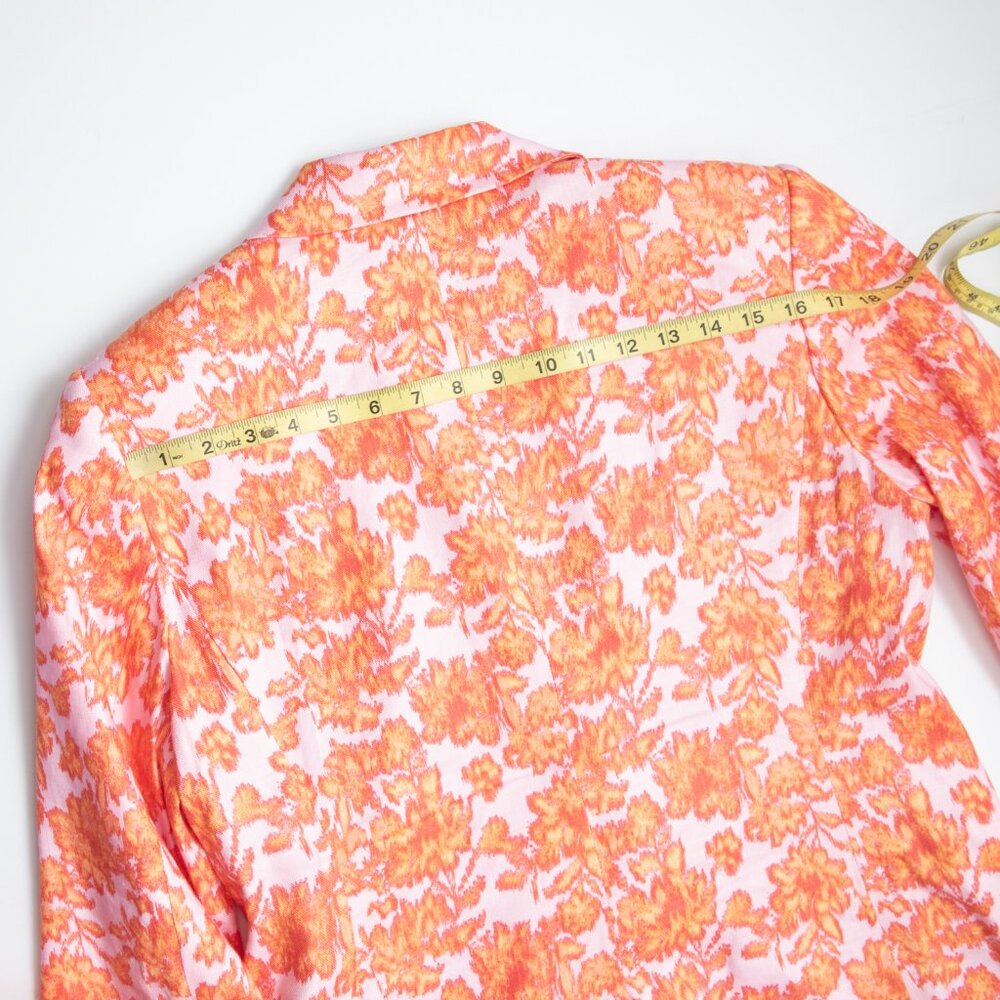 Derek Lam 10 Crosby Vadella Shorts & Irina Blazer Jacket Set Orange Pink Size 12 - Picture 9 of 16